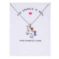 Hand Enameled Unicorn Necklace